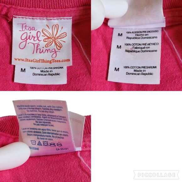 Itsa Girl Thing Pink Southern Girls Graphic T Shirt Sz M - Picture 12 of 12